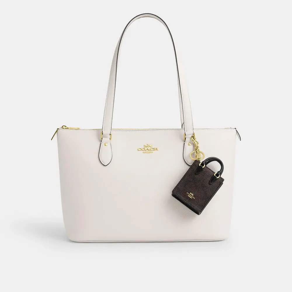 North/South Mini Tote Bag Charm In Signature Canvas - Picture 5 of 5